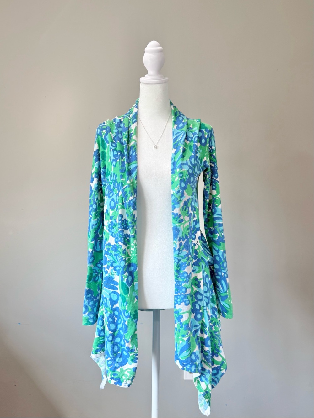 Lilly Pulitzer Jacey Blue & Green Bee In Your Bonnet Open Cardigan